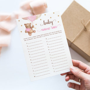 Nalle Baby Namn babyskammusslare för Tävling Inbjudningar
