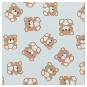 Nalle Baby Nursery Kids Cute Blue Tyg