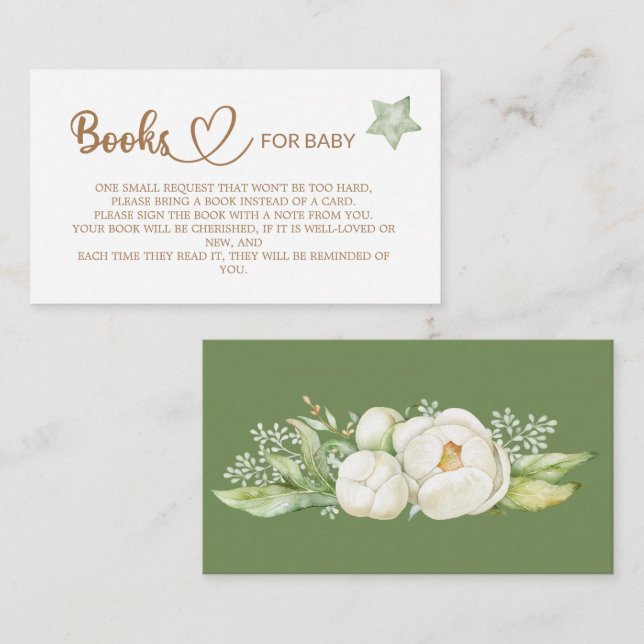 Nalle Baby Shower Bokar för baby Enclosur Tilläggskort (Fram/baksida)