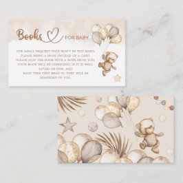 Nalle Baby Shower Bokar för baby Tilläggskort