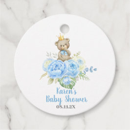 Nalle Baby Shower Boy Gåvor Etiketter