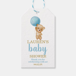 nalle Baby Shower Boy Gift-Märkre Presentetikett