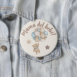 Nalle Baby Shower Boy på spanska Knapp