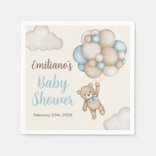 Nalle Baby Shower Boy Pappersservett
