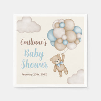 Nalle Baby Shower Boy Pappersservett