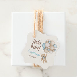 Nalle Baby Shower Boy Spain Gåvor Etiketter