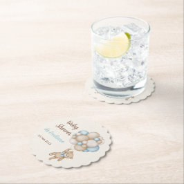 Nalle Baby Shower Boy Underlägg Papper