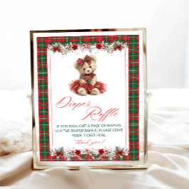 Nalle Baby Shower Diaper Raffle Poster