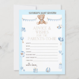 Nalle Baby Shower - Editable Namn, 5x7 storlek I Inbjudningar
