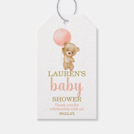 Nalle Baby Shower Girl Gift-Märkre Presentetikett