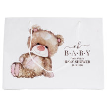 Nalle Baby Shower, Girl Rosa Bear Baby Shower