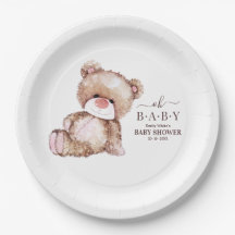 Nalle Baby Shower, Girl Rosa Bear Baby Shower