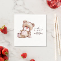 Nalle Baby Shower, Girl Rosa Bear Baby Shower