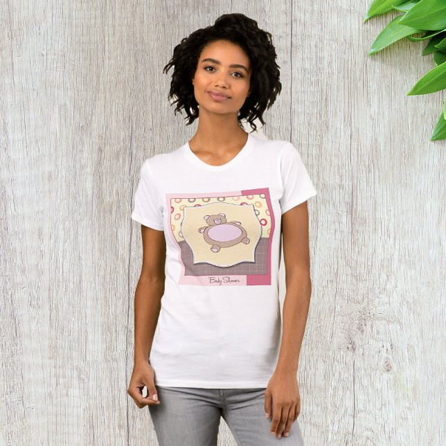 Nalle Baby Shower med Retro Circles T Shirt (Skapare uppladdad)