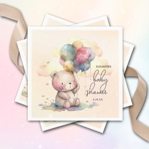 Nalle Baby Shower Pappersservett