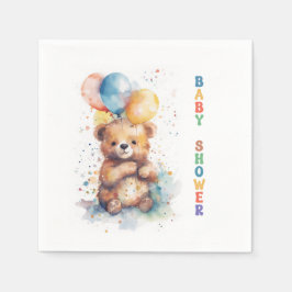 Nalle Baby Shower Pappersservett