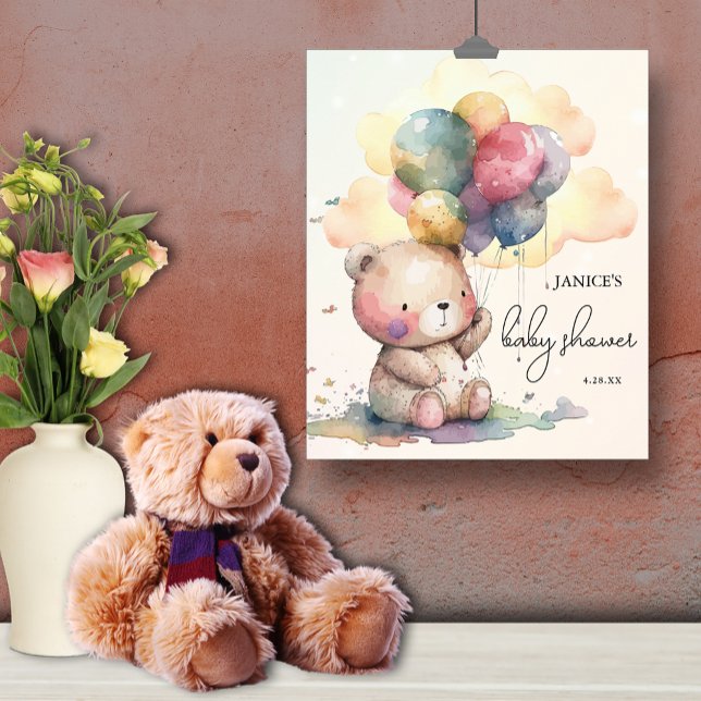Nalle Baby Shower Poster (Skapare uppladdad)