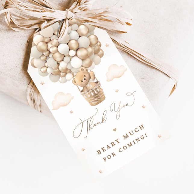 Nalle Baby Shower Presentetikett (Skapare uppladdad)