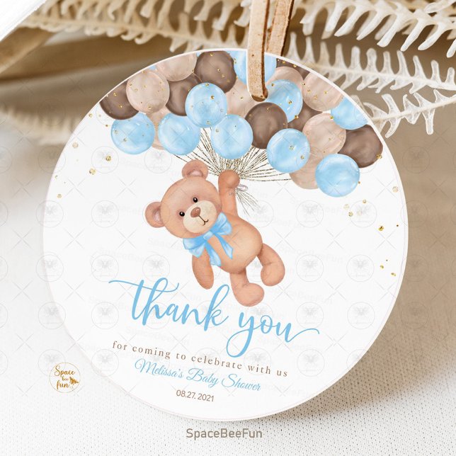 Nalle Baby Shower Vi kan knappt vänta Gåvor Etiketter (Teddy Bear Baby Shower Favor Tags, We Can Barely Wait Tags, Baby Shower Favor Tags, Teddy Bear Party)