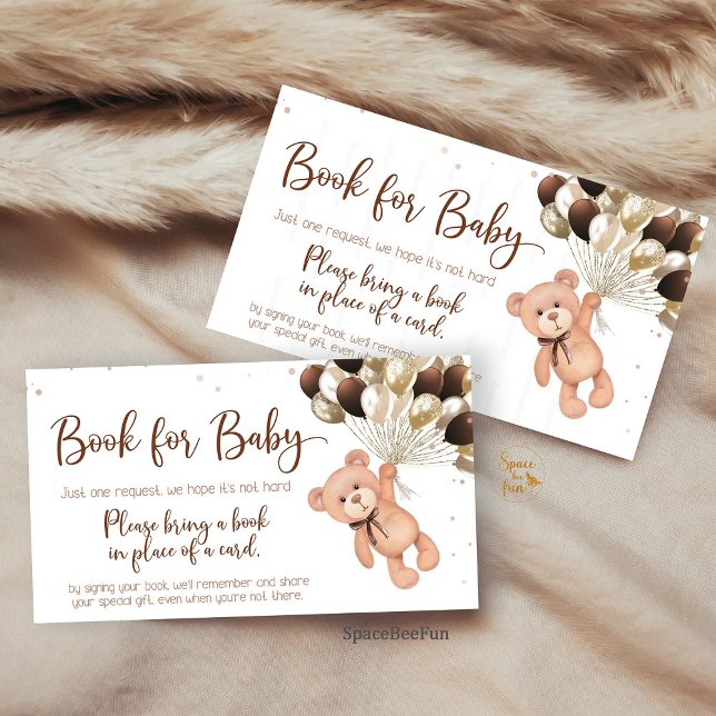 Nalle Baby Shower Vi kan knappt vänta Tilläggskort (Teddy Bear Baby Shower, We Can Bearly Wait Diaper Raffle, Book for Baby Shower, Diaper Raffle Card, )