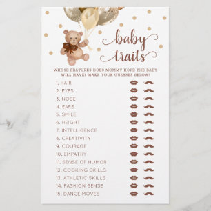 Nalle Baby Traits Spame Baby Shower