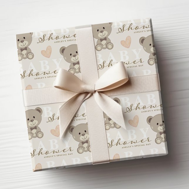 Nalle BABY VISAR könsneutrala Presentpapper (Skapare uppladdad)