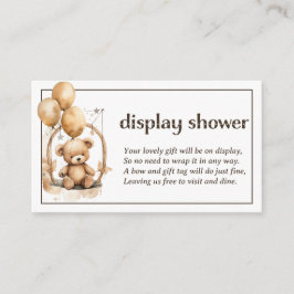 Nalle Baby Visning Shower Tilläggskort