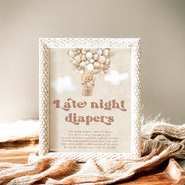 Nalle Babykläder Spelet för sent på natten Poster