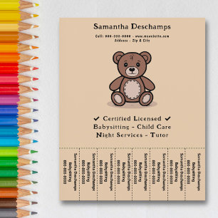 Nalle - Babyvvakt Tear Off Strips Flyer