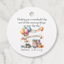 Nalle Ballods Kids Photo Birthday Gåvor Etiketter