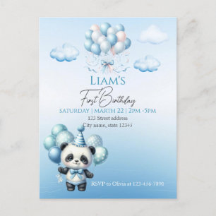 Nalle Ballods Kids Photo Birthday Vykort