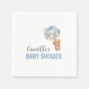 Nalle Ballon Baby Shower Pappersservett
