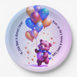 Nalle Ballon Baby Shower Papprare Tallrikar