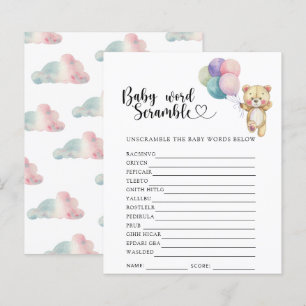 Nalle-ballonger - skammspel i Baby Ord