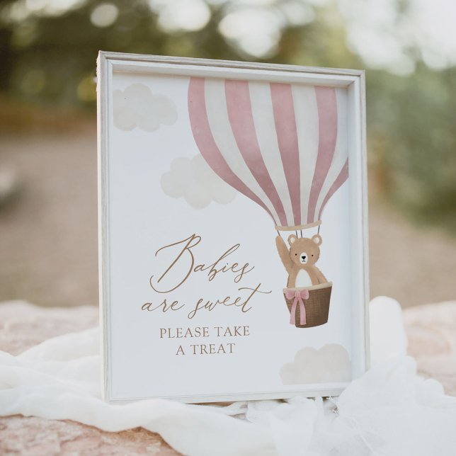 Nalle Balloon Baby Shower Spädbarn är Sweet Poster (Skapare uppladdad)