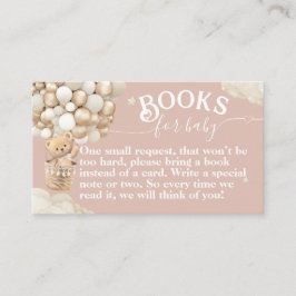 Nalle Balloon Barly Wait Baby Shower bokar Tilläggskort