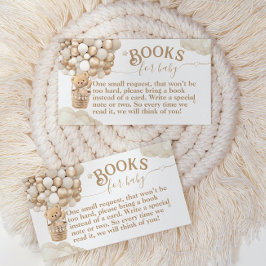 Nalle Balloon Barly Wait Baby Shower bokar Tilläggskort