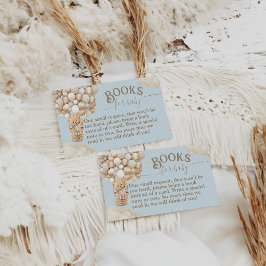 Nalle Balloon Barly Wait Baby Shower bokar Tilläggskort