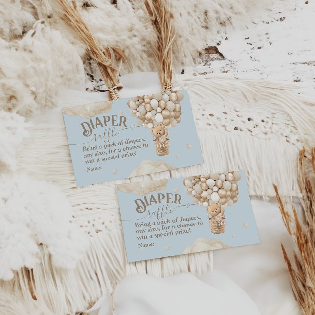 Nalle Balloon Barly Wait Baby Shower-kalkylare Tilläggskort (Skapare uppladdad)