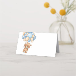 Nalle Balloon Blue Placeringskort