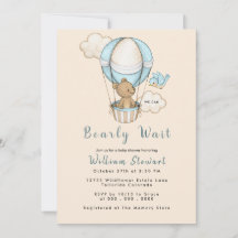 Nalle Balloon Boy Barly Wait Baby Shower