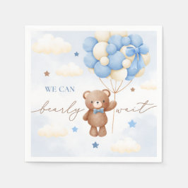 Nalle Balloon Boy Shower Napkins Pappersservett
