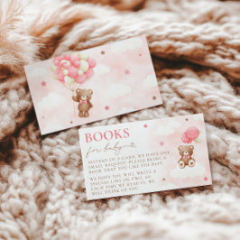 Nalle Balloon Girl Bokar för Baby Card Tilläggskort