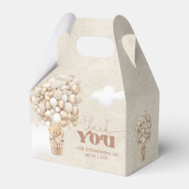 Nalle Balloon Neutralt Barly Wait Baby Shower Presentaskar