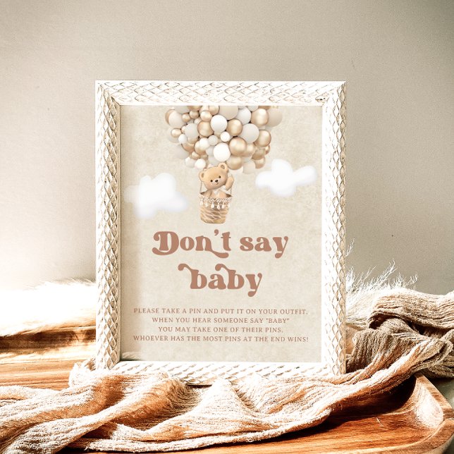 Nalle Balloon Neutralt säger inte Baby Game Poster (Skapare uppladdad)