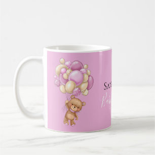 Nalle Balloon Rosa Coffee Mugg