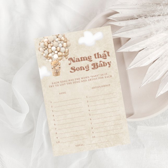 Nalle Balloon Sång Baby Shower Game (Skapare uppladdad)