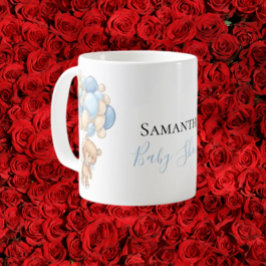 Nalle Balloon White Blue Coffee Mugg