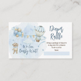 Nalle Balloons Boy Barly Wait Diaper Raffle Tilläggskort