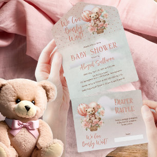 Nalle Balloons Girl Barly Wait Baby Shower